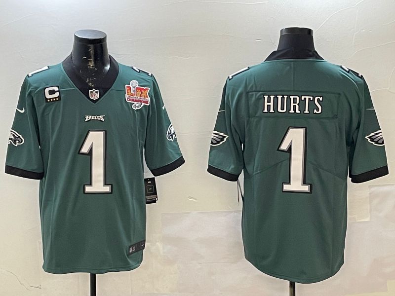 Men Philadelphia Eagles #1 Hurts Green Second generation Nike 2025 Limited NFL Jersey style 0225->san diego padres->MLB Jersey
